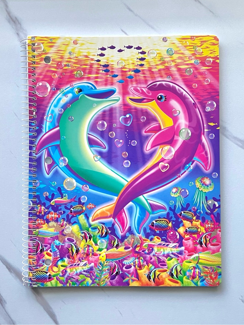 Lisa Frank Dancing Dolphins spiral notebook
